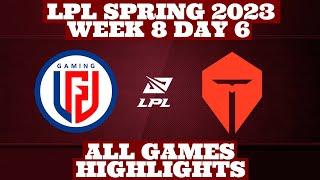 LGD vs TES - ALL GAMES Highlights  Week 8 Day 6 LPL Spring 2023  By Pro Esports Highlights