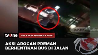 Acungkan Sajam Dua Pria Hadang Bus di Purbalingga  AKIS tvOne