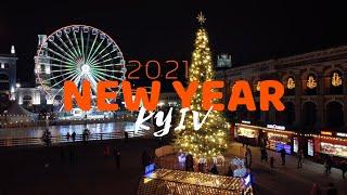 Новорічні ялинки Київ 2021  Kyiv Lights Up For Christmas 2021 Drone Fly