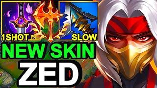 Wild Rift China Zed Mid - New Skin Broken One Shot Zed Build Runes - Challenger Solo Rank Gameplay