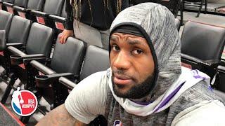 LeBron discusses his groin injury isnt concerned about Kyle Kuzmas trainers comments  NBA Sound