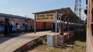 Bilaspur Junction railway station 12102Jnaneswari Express Arriving Departing Indian Railways 4k HD