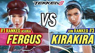 T8  Fergus #1 Ranked Asuka vs KiraKira #3 Ranked Jun  Tekken 8 High Level Gameplay