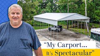 Check Out Chuck’s New Carport Built for His 40ft RV