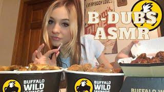 asmr eating LOTS of Buffalo Wild Wings