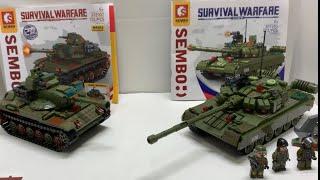 SEMBO BLOCK Double Review - T-80 tank and M60A2 tank