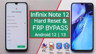 Infinix Note 12 Hard Reset & Frp Bypass Android 12  13 Without PCWithout Pin Lock Sim Card 2023