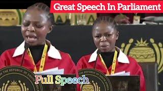 EFF Naledi Chirwa Full Great Speech In Parliament Opening Debate.