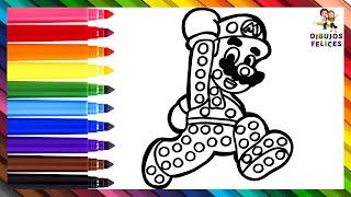 Dibuja y Colorea Un Super Mario POP IT  Dibujos Para Niños