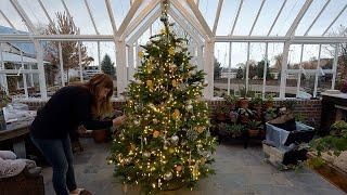 Decorating a Christmas Tree in the Hartley  Garden Answer