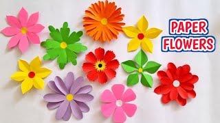 How to Make 10 Different Paper Flowers Shapes  Easy Paper Cutting Flower Craft - DIY Kelopak Bunga
