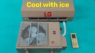 How to make ice-cooled cardboard air conditioner  According to toy model