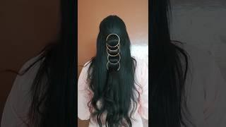 easy bangle hack #hairstyle #viral #hair #easyhairstyle #lazyhairstyle #bengles