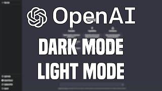 How to enabledisable DARK MODE on ChatGPT  Light Mode & Dark Mode Tutorial