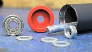 COOL IDEA From pipe waste bearings and threaded studs