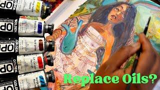 How to Use Acrylic Paint to Replace Oil Paint- Golden Open Acrylic Paint Review