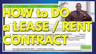 Real Estate Agent Training How to do a Lease or Rent Contract