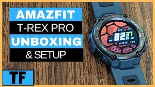 Amazfit T-Rex Pro Smartwatch - Full Setup Clock Faces GPS Apps & Unboxing