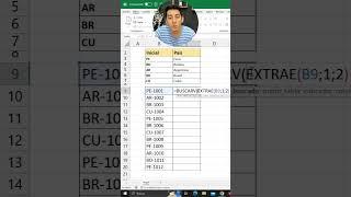 Función BuscarV + Extrae de Excel #Shorts