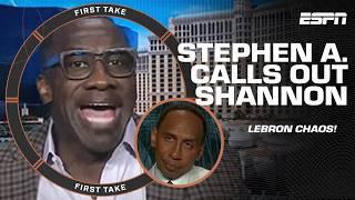 LeBron CHAOS?  Stephen A. CALLS OUT Shannon Sharpe during HEATED Lakers debate   First Take