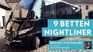 Schwarzer Nightliner für 9 Personen - Unser neuen Tourbus erklärt von Inhaber Daniel Wendt.