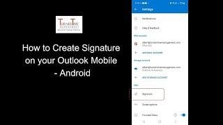 How to Create Signature on your Outlook Mobile -  Android