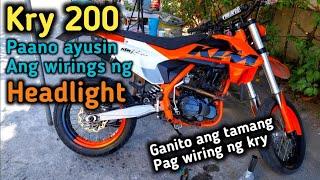 KRY 200 Paano ang tamang wirings ng headlight  Battery operated tutorial #kry200