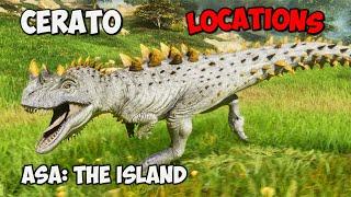 ASA The Island ALL Ceratosaurus Spawn LOCATIONS  ARK Survival Ascended