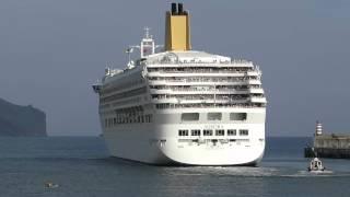 Cruiseship Aurora IMO 9169524 departing Funchal