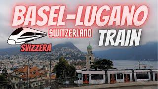 Basel to Lugano Switzerland by Train  Beautiful Winter Mountain Landscapes