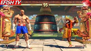 Sagat vs Dhalsim Hardest AI - Street Fighter V