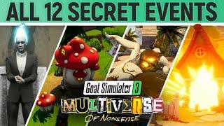 Goat Simulator 3 Multiverse of Nonsense - All 12 Secret Events