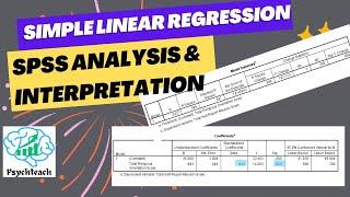 SPSS tutor Simple linear regression Analysis & Interpretation