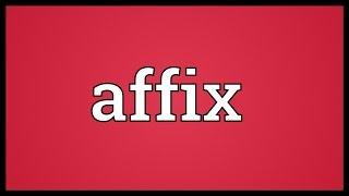 Affix Meaning