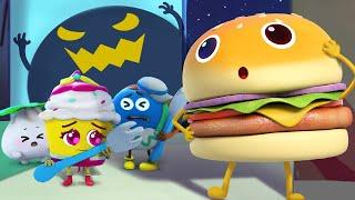 The Strange Sound in the Dark  Donut Burger  Food Cartoon for Kids  Kids Cartoon  BabyBus