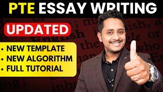 PTE Essay Writing - New Template New Algorithm Full Tutorial  Skills PTE Academic