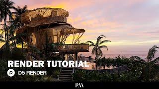 LEARN WITH ME D5 RENDER TUTORIAL - Exterior scene 02