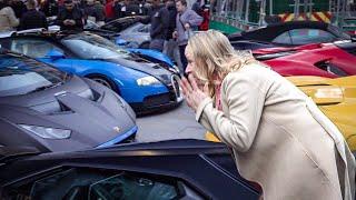 Woman angry at $10M Supercar Convoy blocking London