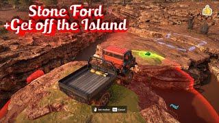 Expedition A Mudrunner game Stone ford  Get off the island  How to use anchor and Winch