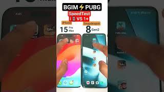 15ProMax vs One plus  Snapdragon 8Gen2 Speed Test #paisa #shorts #bgmi #pubg #iphone #oneplus