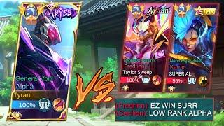 ALPHA VS ENEMY TOP GLOBAL HERO AND HIGH RANK  interesting match