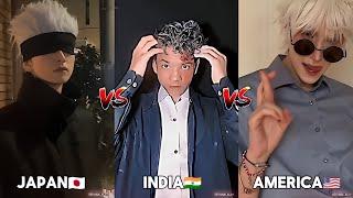 Gojo Satoru Live Action- Japan  Vs India  Vs America   Gojo Satoru Cosplay  JJK