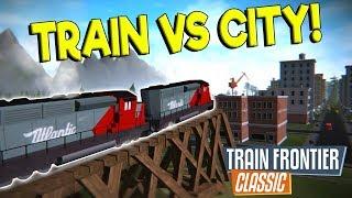 TOY TRAIN JUMPS & CRASHES INTO CITY - Train Frontier Classic Gameplay - Toy Train Game