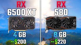 AMD RX 6500 XT vs RX 580 8GB  Test in 8 Games