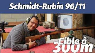 Schmidt-rubin 9611 à 300m. Une première initiation pas si facile que ça.