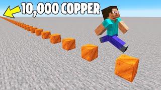 Mining 10000 Copper to Break a Minecraft Record