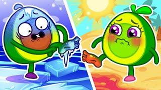 Avocado Baby Take a Bath  Hot vs Cold   Best Cartoons by Pit & Penny Stories 