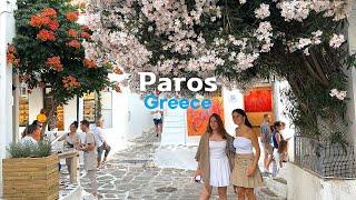 4KParikia Paros  A truly beautiful and peaceful Greek island full of flowers‍⬛ 2024