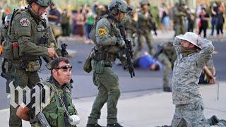 Man shot at Albuquerque protest police detain armed militia members