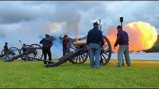 SLOW MOTION Civil War Artillery Fire